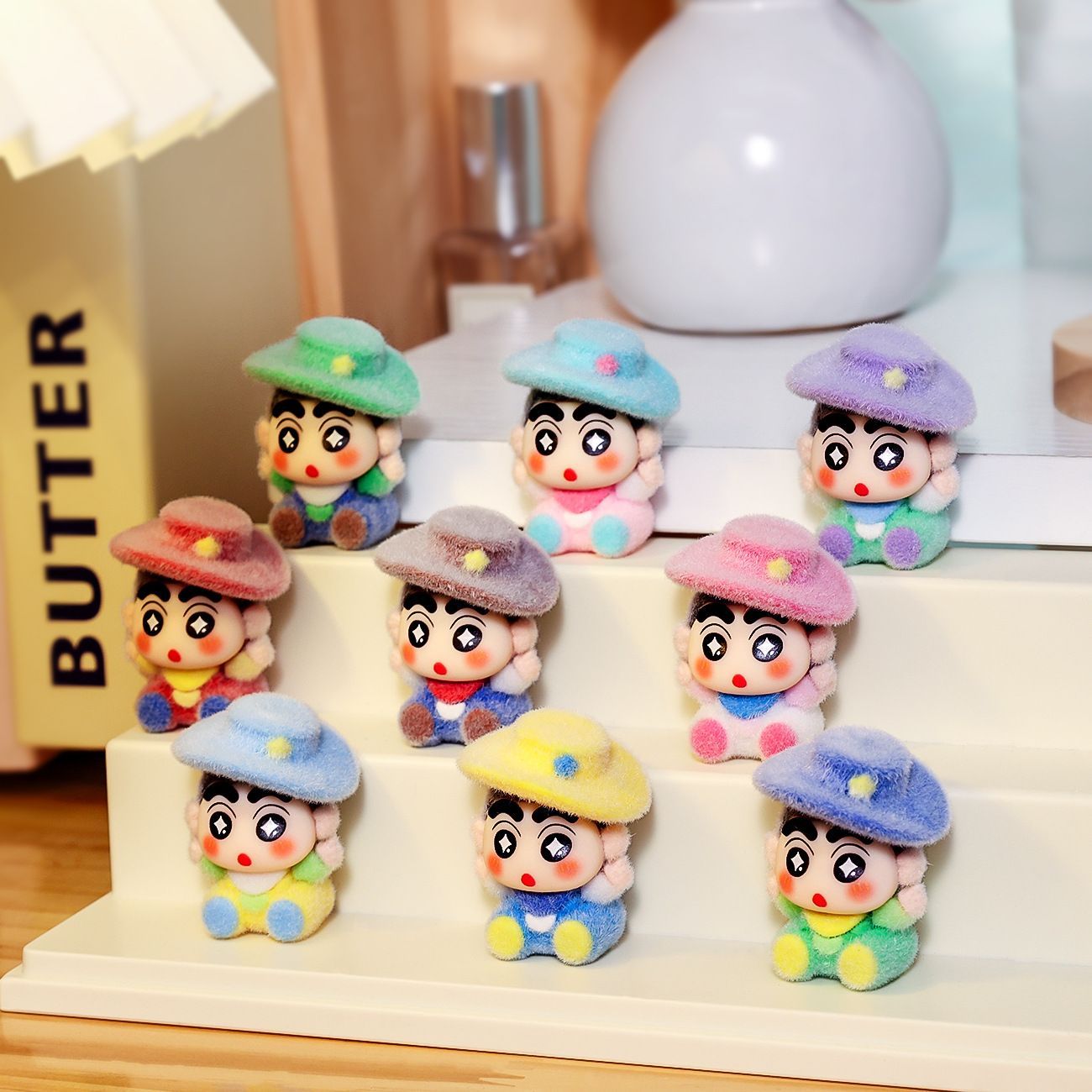 Car Accessories Etsy - New Flocked Denim Shin Chan Series