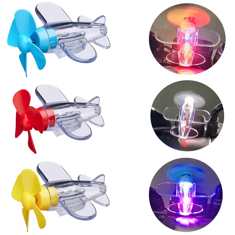 Car Accessories Etsy - Wind Powered LED Airplane Ornament for