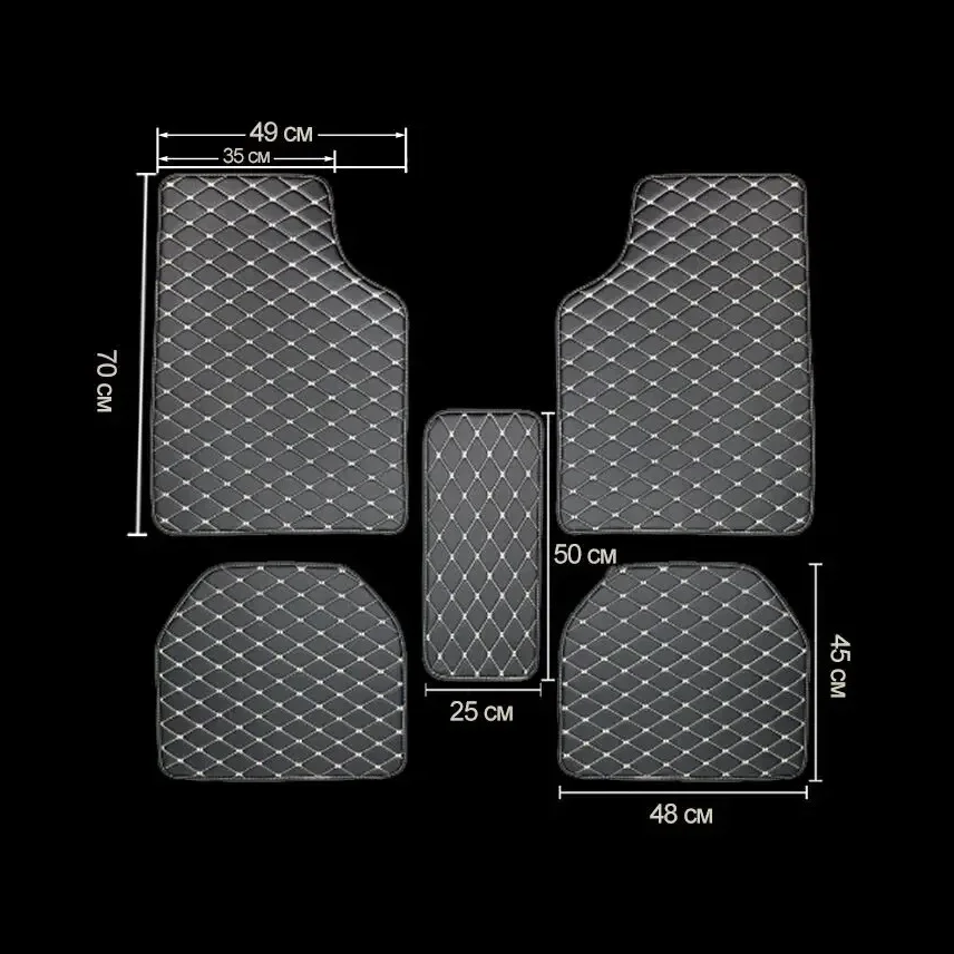 Car Floor Mats 5Pcs PU Leather - Car Accessories You Need 评论和价格