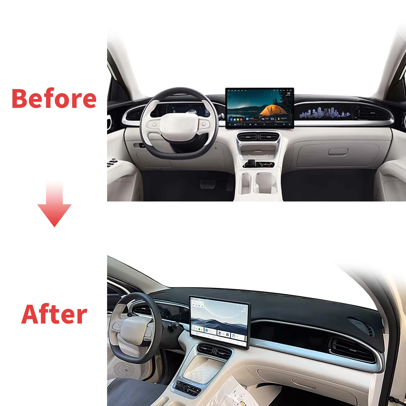 Fit for Geely EX2 Proton EMas  - Car Anti-Slip Dashboard Mat 评论和价格