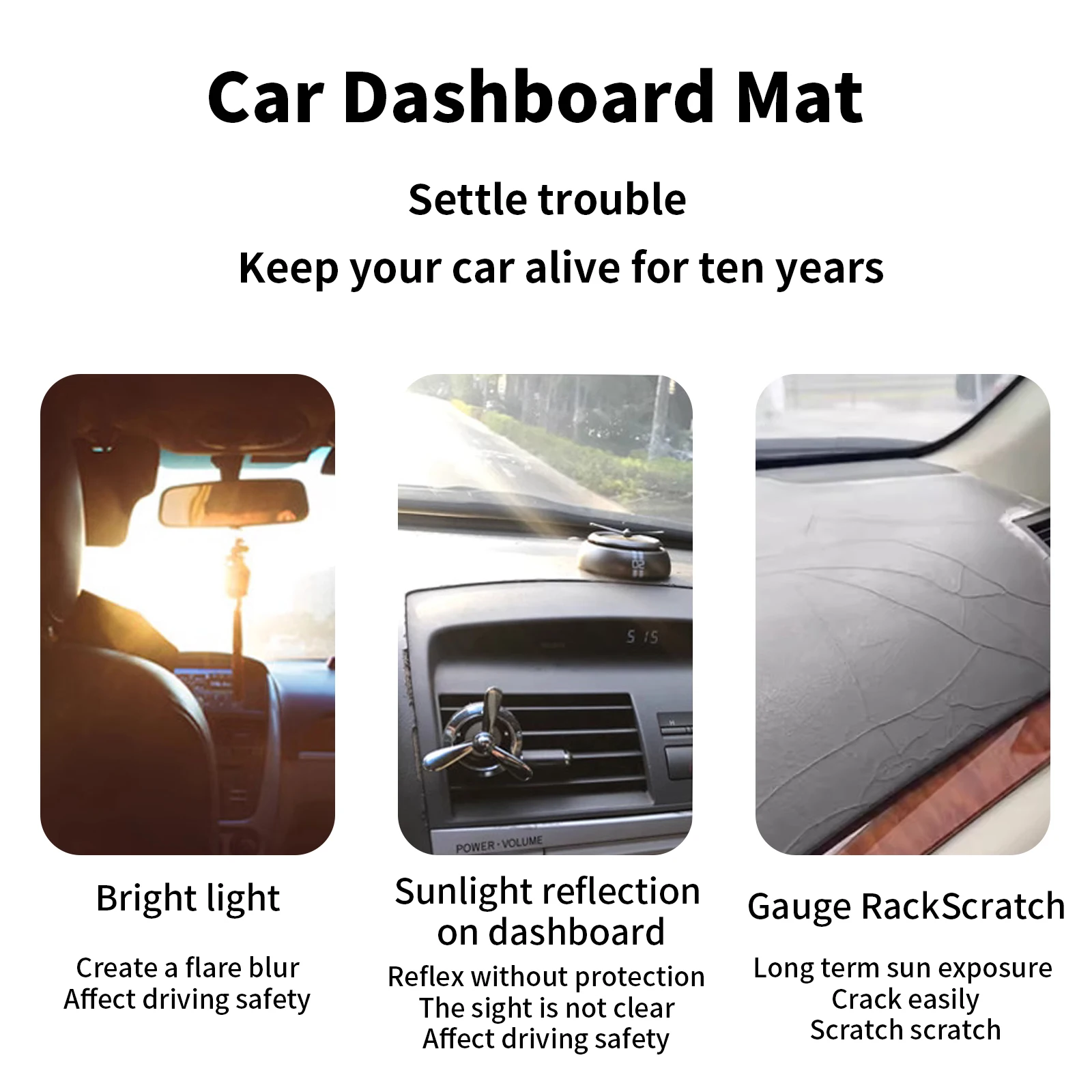 Fit for Geely EX2 Proton EMas  - Car Anti-Slip Dashboard Mat 评论和价格