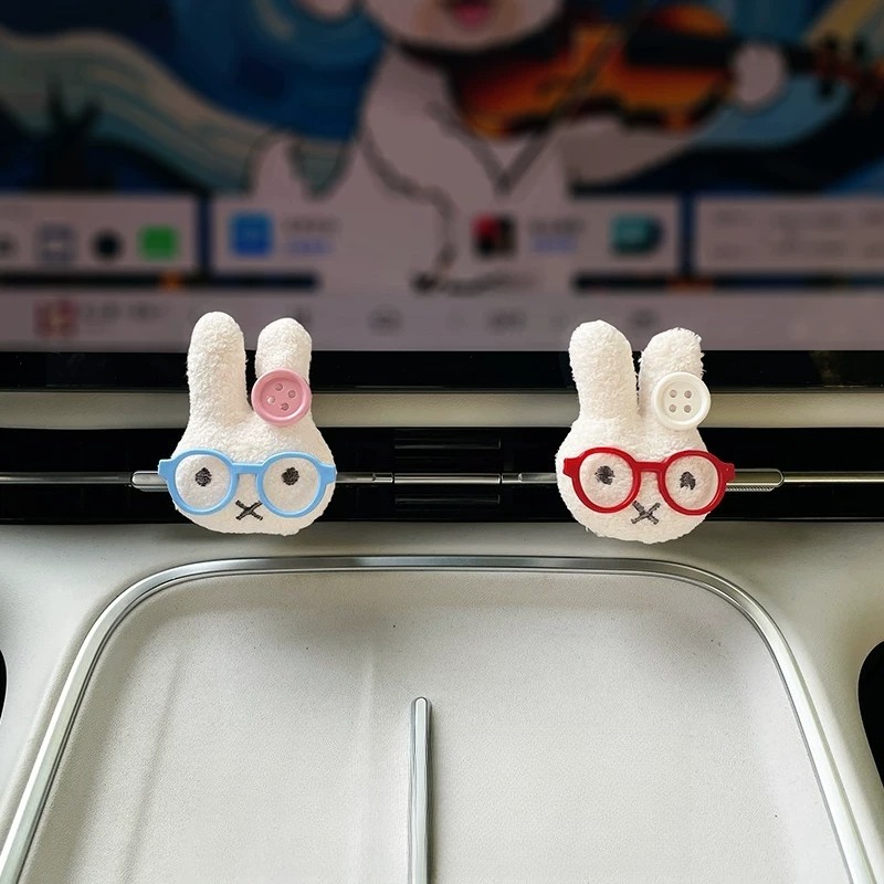Cute Rabbit with Glasses Car A - Car Air Freshener Vent 评论和价格