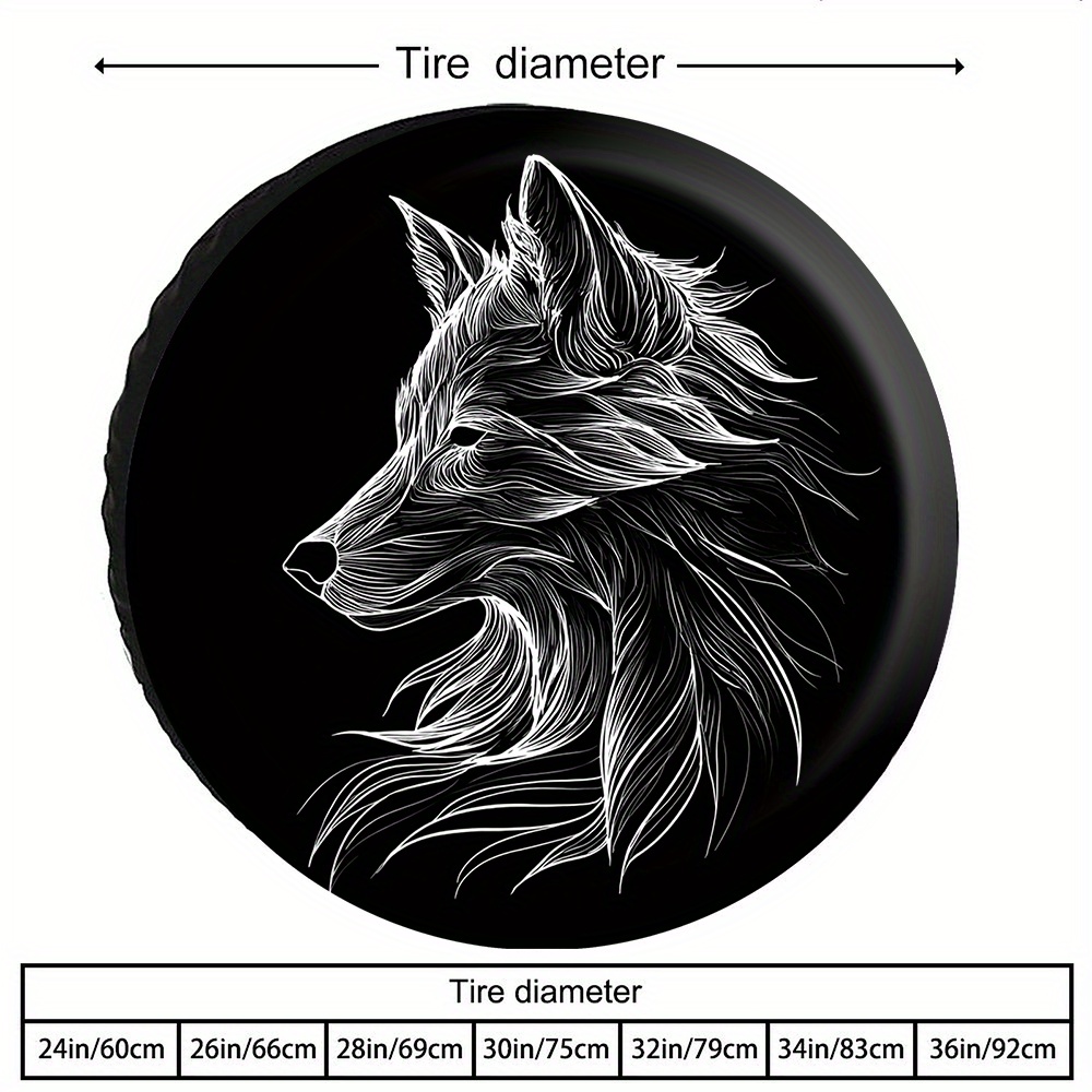 Wolf Head Graphic Tire Cover P - Car Accessories Exterior 评论和价格