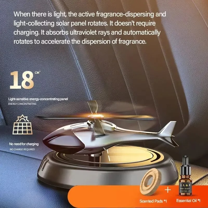 Solar Powered Helicopter Car A - Car Accessories Perfume 评论和价格